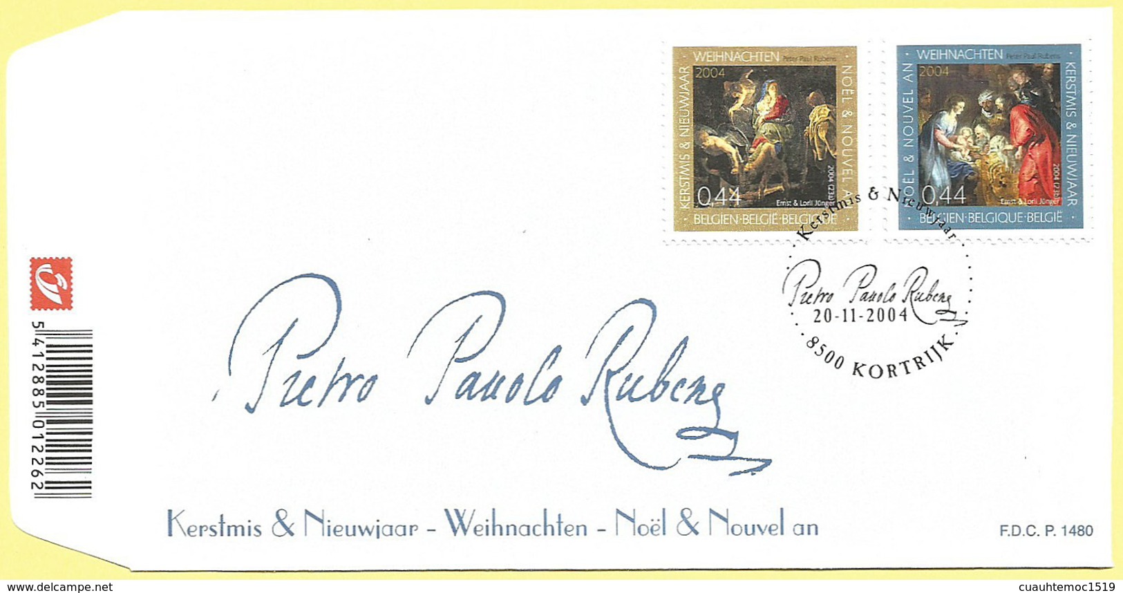 Belgien 2004: FDC Mit Nr. 3381+3382 - Weihnachten #Z - 2001-2010