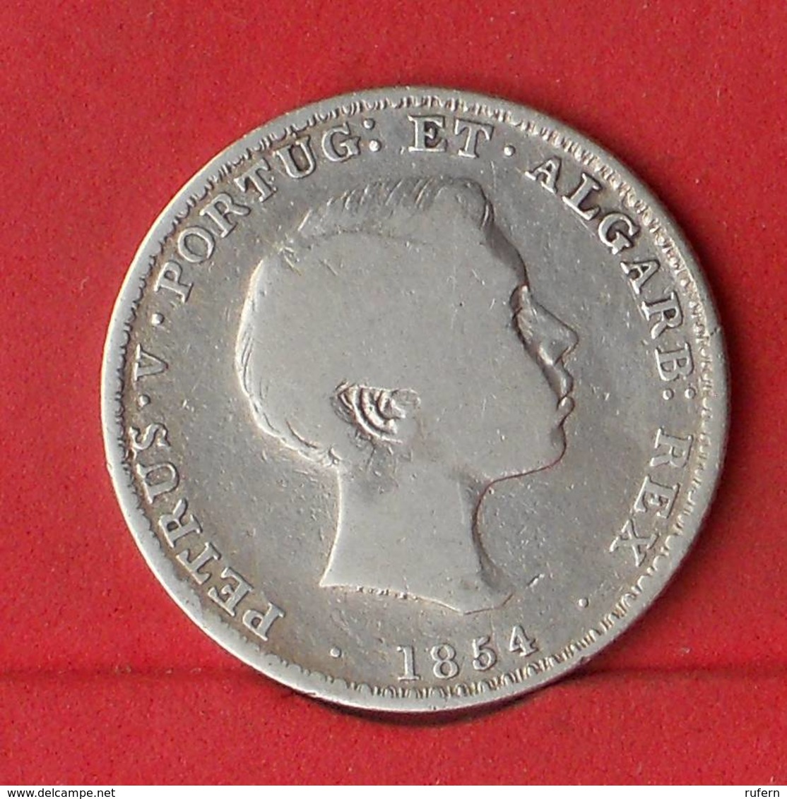 PORTUGAL 500 REIS 1854 - 12,5 GRS 0,917 SILVER   KM# 492 - (Nº28089) - Portugal