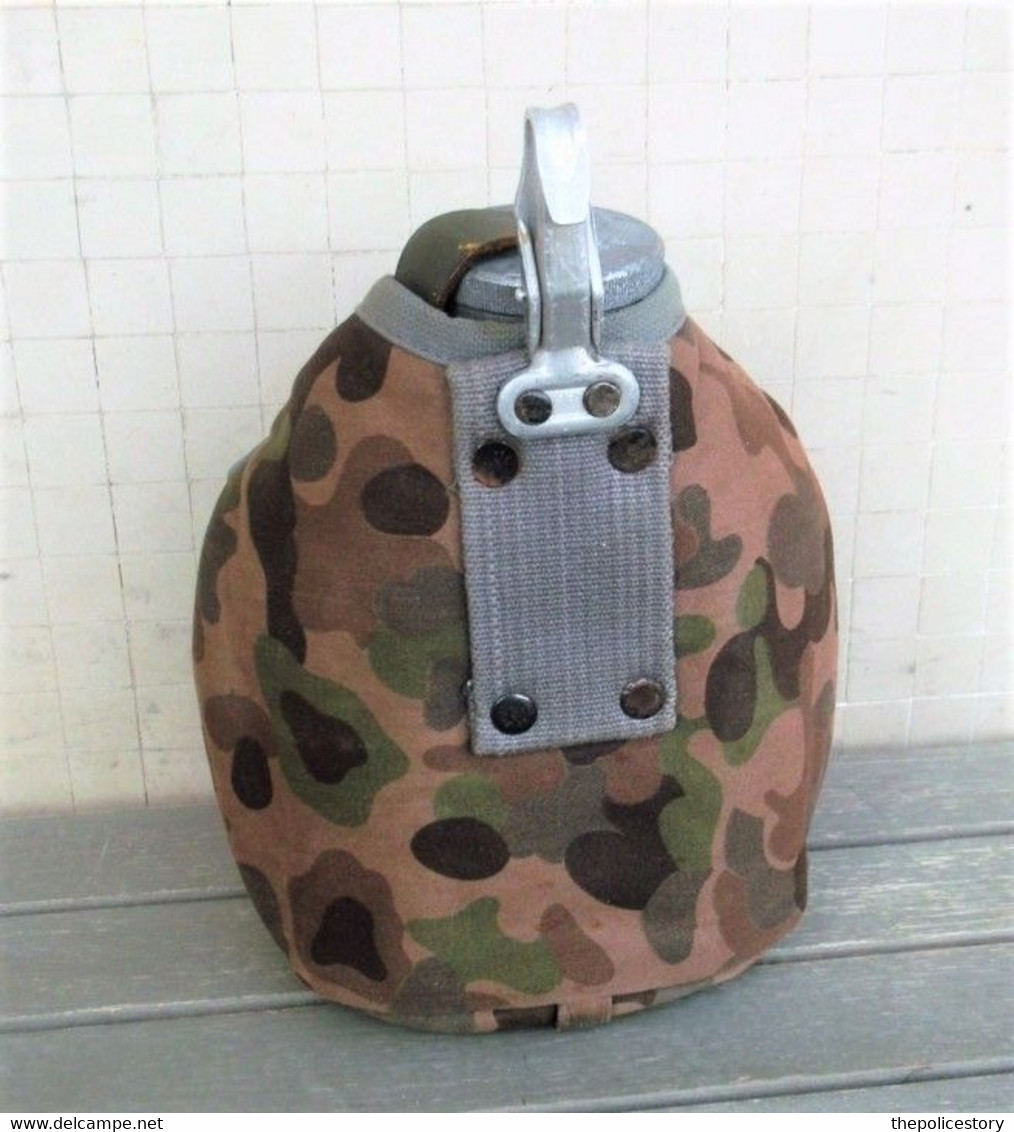 Borraccia Austriaca Vintage Mimetismo Camo Tipo WW2 PEA DOT Originale Ottima - Equipaggiamento