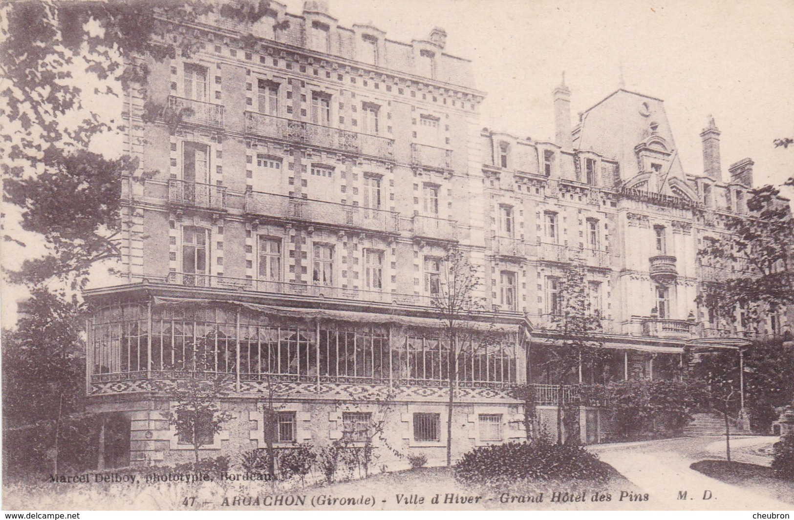 33. ARCACHON. CPA . VILLE D'HIVER. GRAND HOTEL DES PINS - Arcachon