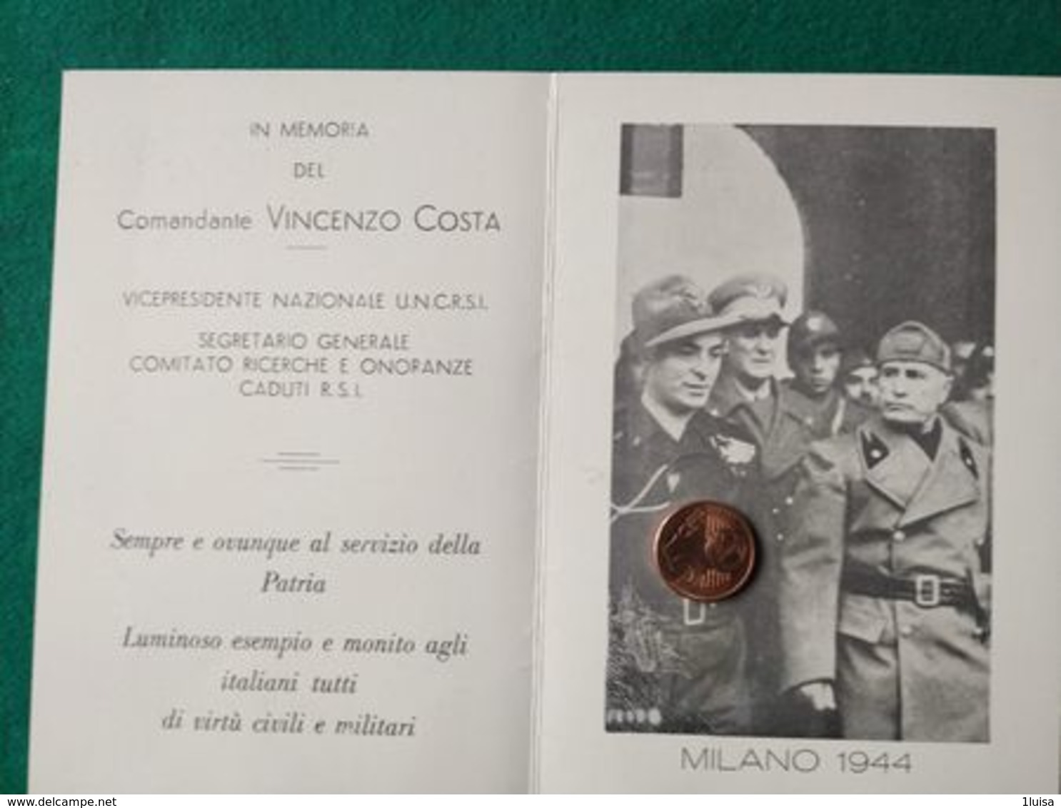 FASCISMO Istituto Nazionale Combattenti Repubblica Sociale Presidenza Nazionale 1974 - Weltkrieg 1939-45