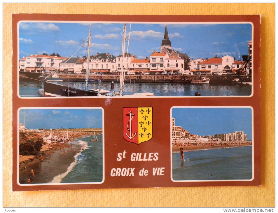 Dep 85 , Cpm  ST GILLES CROIX DE VIE , V.8823 , Le Port De St Gilles , Les Plages  (115) - Saint Gilles Croix De Vie
