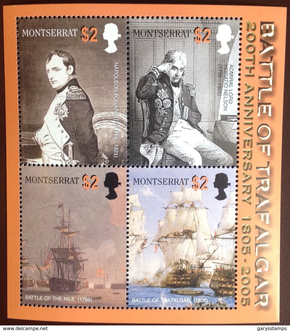 Montserrat 2005 Nelson Trafalgar Sheetlet MNH - Montserrat