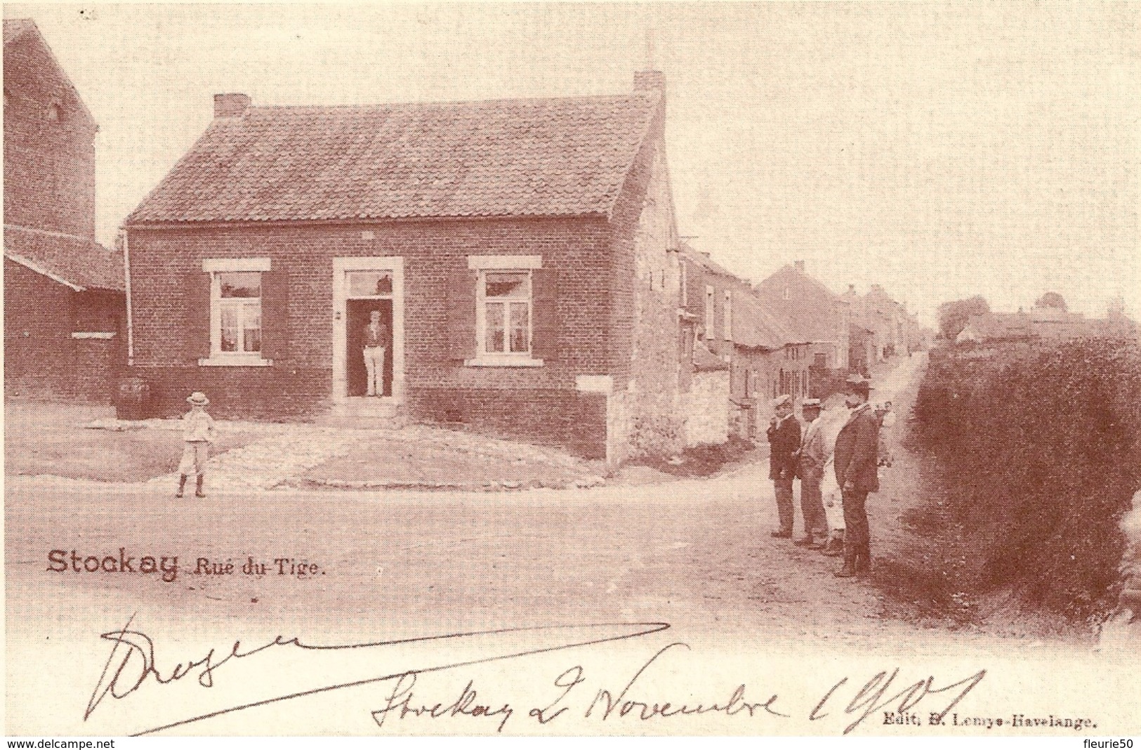 STOCKAY - Rue Du Tige. 1901. Edit. Lemys-Havelange. (Reproduction). - Saint-Georges-sur-Meuse