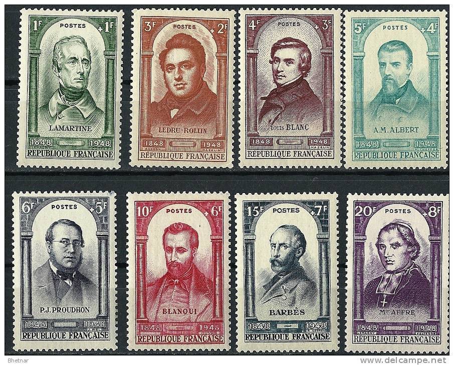 FR YT 795 à 802 " Centenaire De La Révolution De 1848 " 1948 Neuf** - Unused Stamps