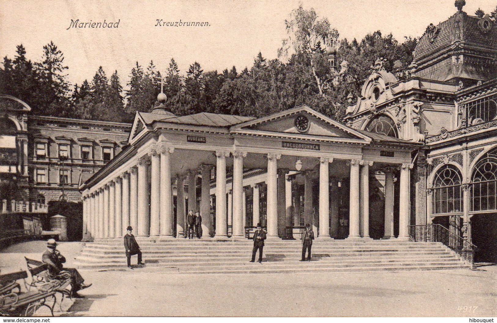 CPA, Marienbad, Kreuzbrunnen, Animée - Marienberg