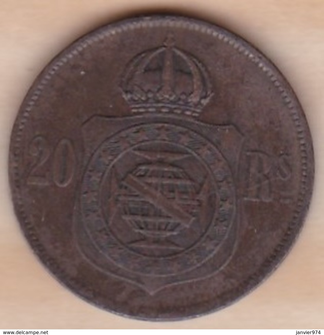 Brésil 20 Reis 1868 Pedro II KM# 474 - Brésil
