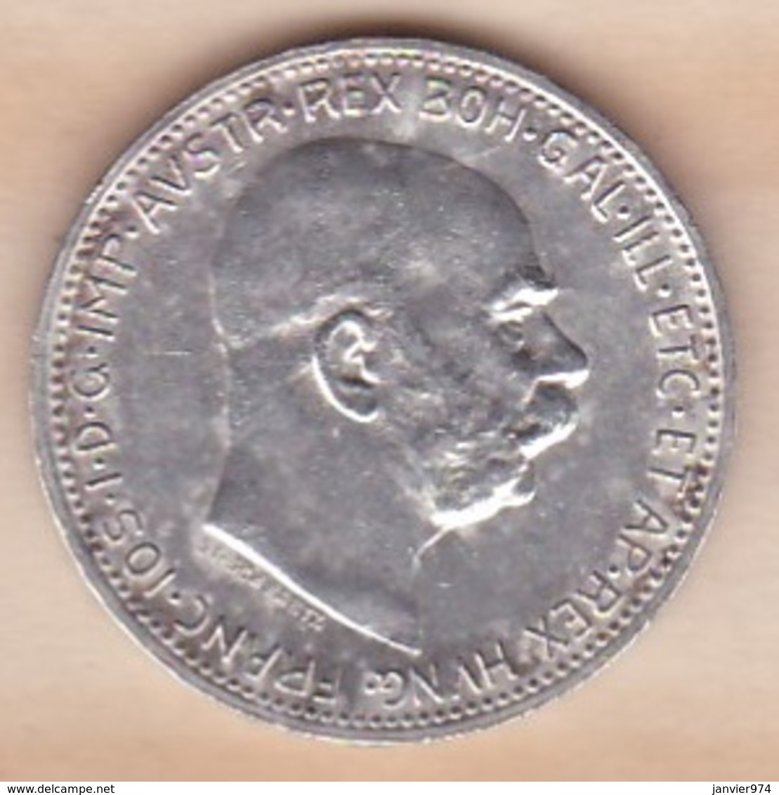 AUTRICHE .1 CORONA 1915. FRANZ JOSEPH I . ARGENT - Austria