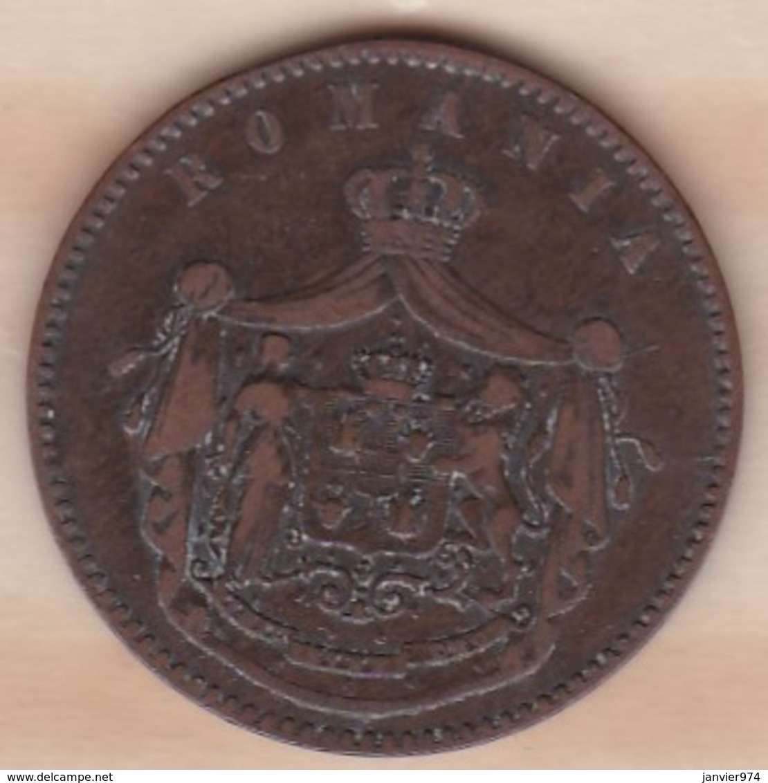 ROUMANIE . 10 BANI 1867 WATT & CO . CAROL I . KM# 4 - Romania