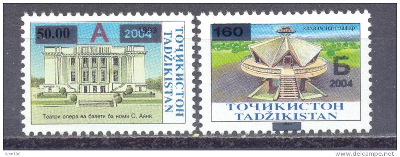 2004.Tajikistan,  Definitives, 2v With Oveprints, Mint/** - Tadzjikistan