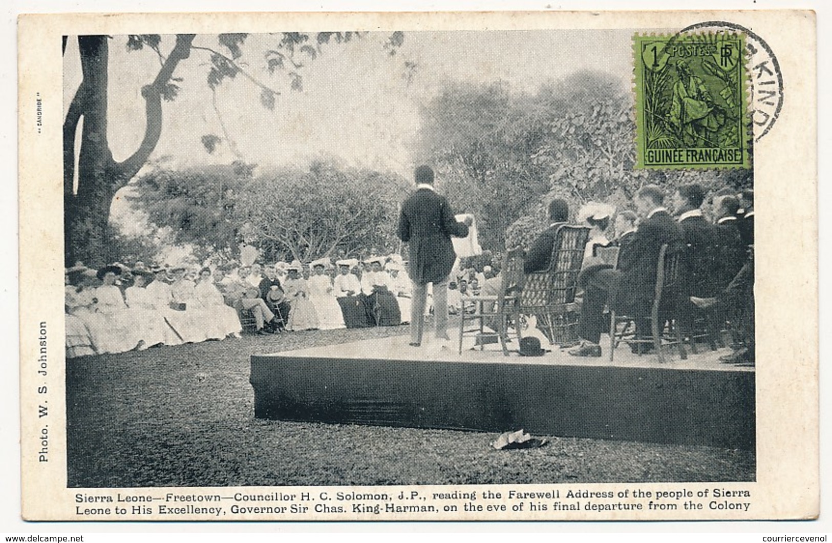 CPA - SIERRA LEONE - FREETOWN - Councillor H.C. Solomon J.P. Reading The Farewell Address Of The People... - Sierra Leona