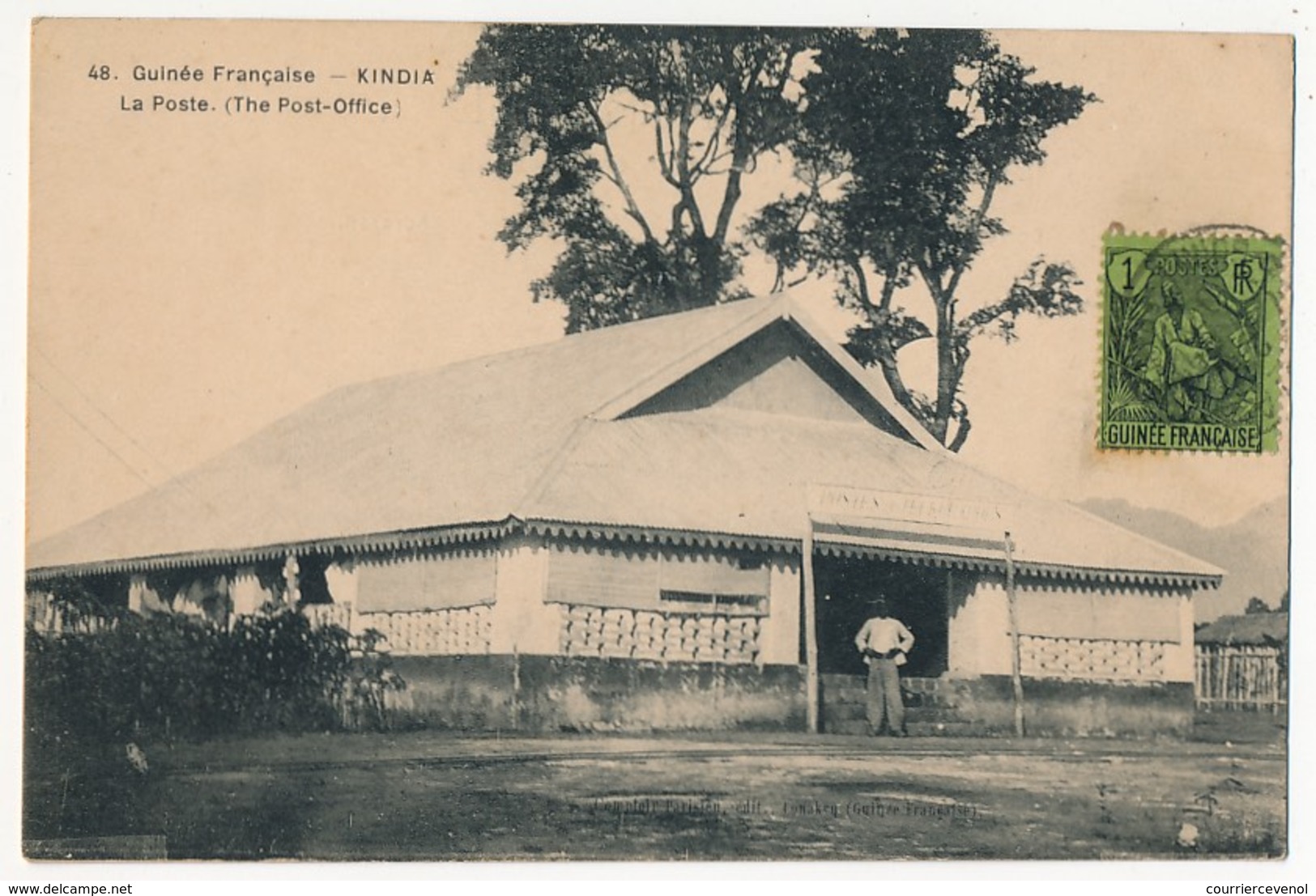 CPA - KINDIA (Guinée) - La Poste - Guinea Francesa