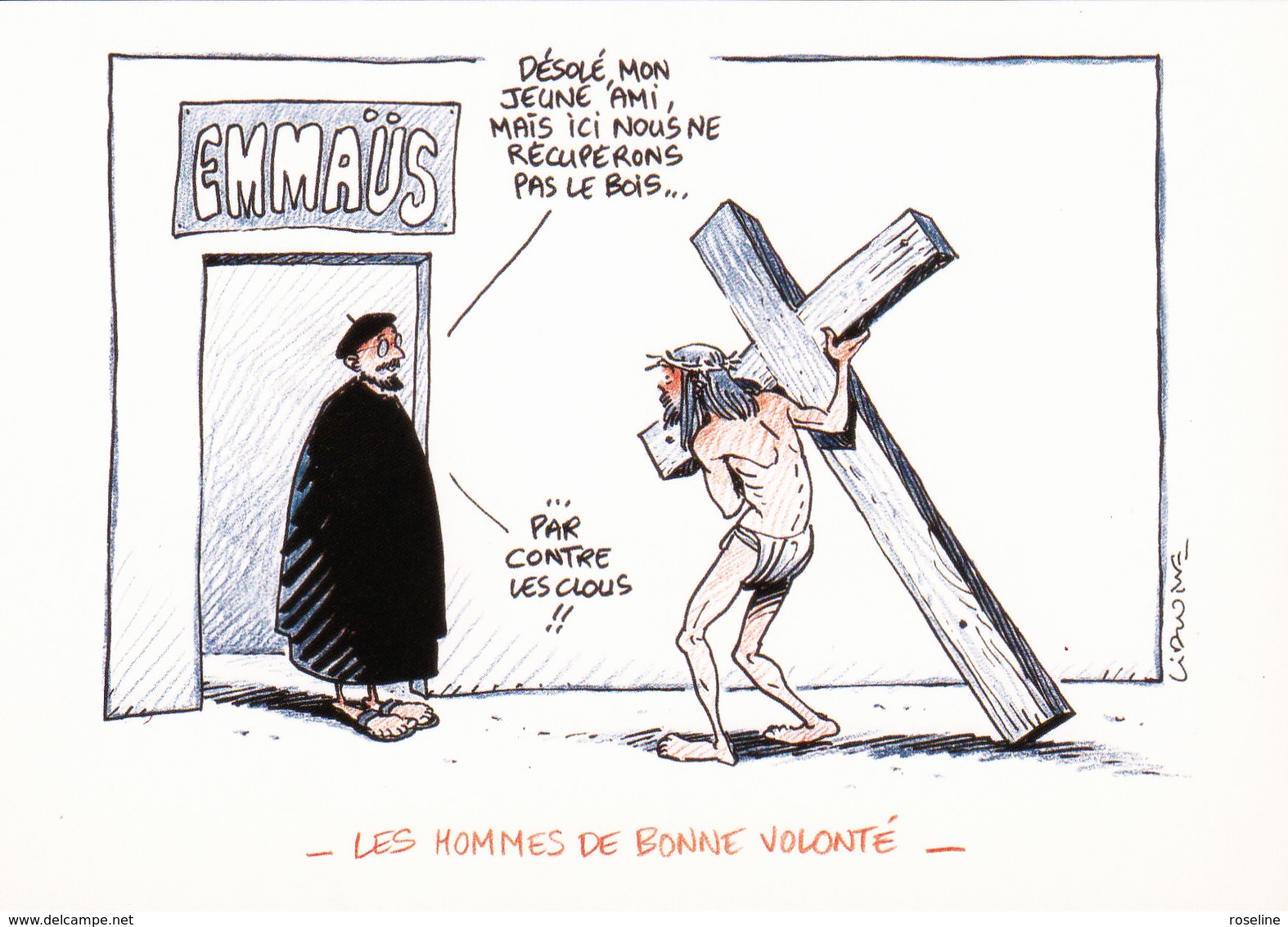 LIDWINE - Bande Dessinée Ecologie Environnement Emmaus Abbé Pierre Christ Croix  - CPM 10,5x15 TBE 2003 Neuve - Autres & Non Classés