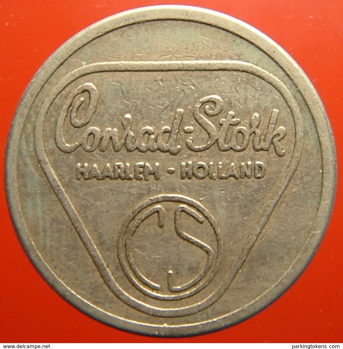 KB086-1 - CONRAD STORK HAARLEM HOLLAND - Haarlem - WM 22.5mm - Koffie Machine Penning - Coffee Machine Token - Firma's