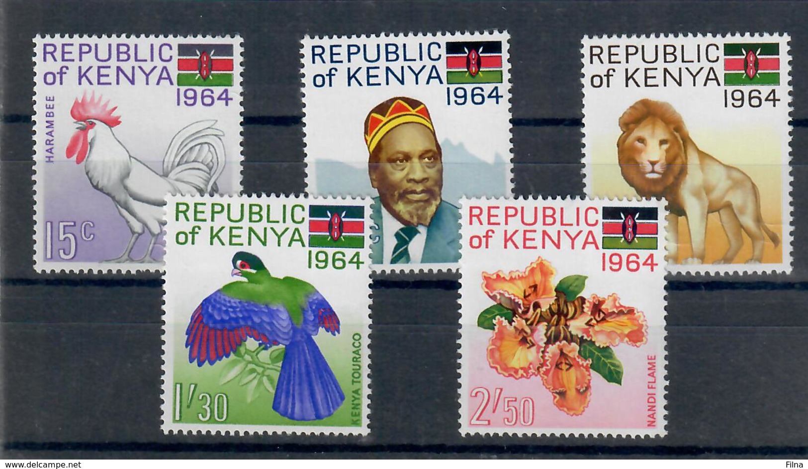 KENIA 1964 - FLORA E FAUNA - ANIMALI - UCCELLI - SERIE COMPLETA - MNH ** - Kenia (1963-...)