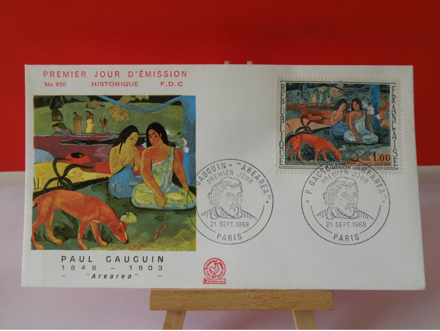 Paul Gauguin - Paris - 21.9.1968 FDC 1er Jour N°650 - Coté 4€ - 1960-1969