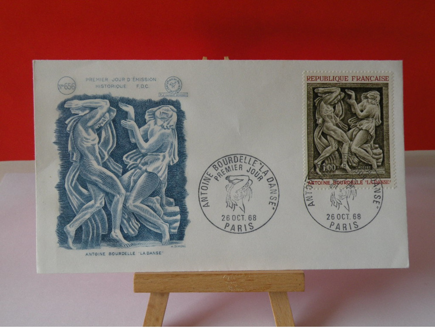 Antoine Bourdelle, La Danse - Paris - 26.10.1968 FDC 1er Jour N°656 - Coté 3€ - 1960-1969