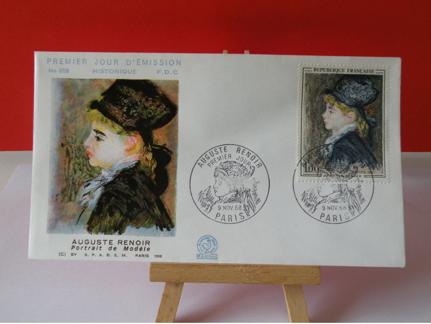 Auguste Renoir - Paris - 9.11.1968 FDC 1er Jour N°658 - Coté 3€ - 1960-1969