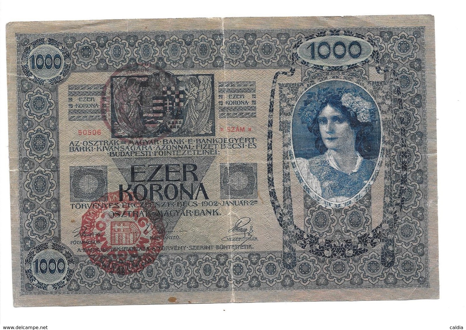 Hongrie Hungary Ungarn 1000 Kronen / Korona 1902 " Pest-Pilis-Solt-Kiskun Varmegye " & MAGYARORSZAG - Double Ovp - Hongrie