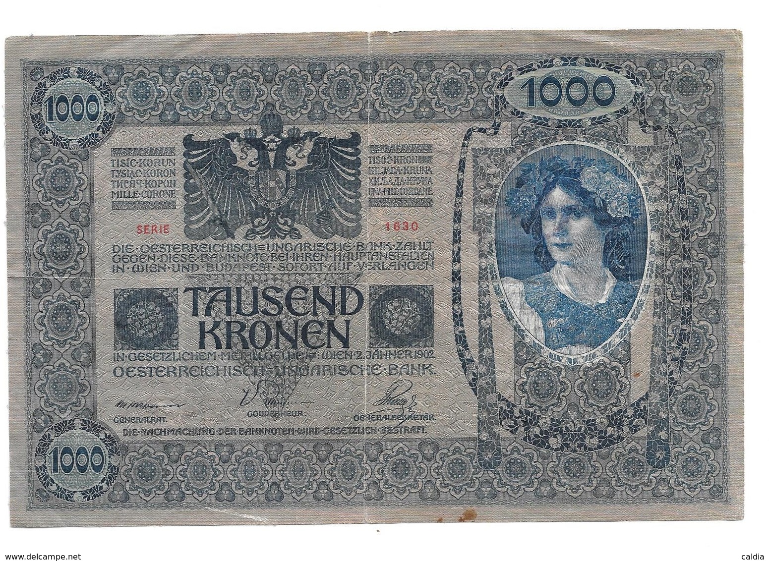 Hongrie Hungary Ungarn 1000 Kronen / Korona 1902 " Pest-Pilis-Solt-Kiskun Varmegye " & MAGYARORSZAG - Double Ovp - Hongrie