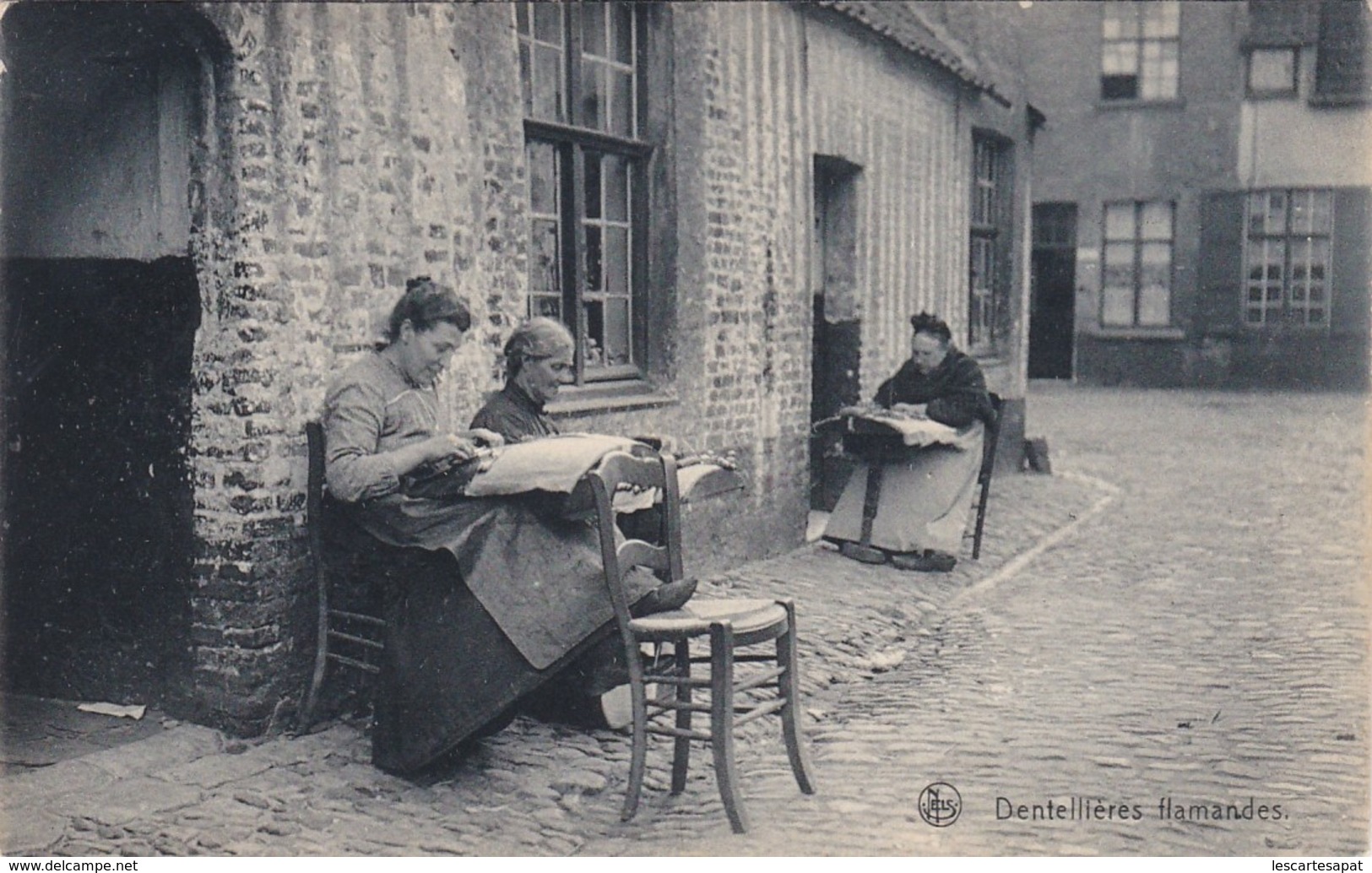 DENTELLIERES FLAMANDES - Publicité Pour La Dentelle Belge Au Dos- (lot Pat 60) - Artisanat