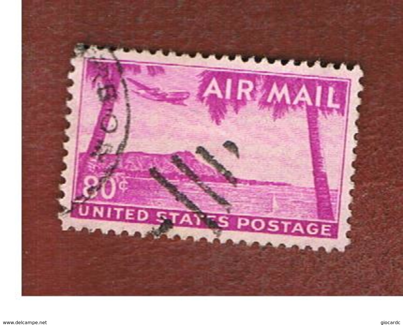 STATI UNITI (U.S.A.) - SG A1005  - 1952   AIR: DIAMOND HEAD, HONOLULU -  USED° - 2a. 1941-1960 Usati