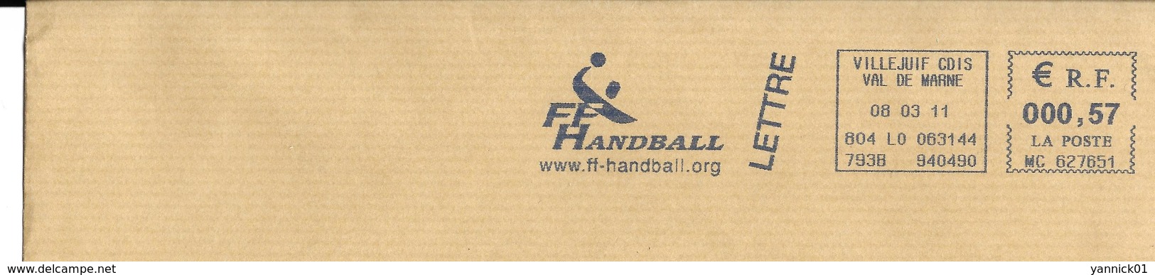 FEDERATION FRANCAISE HANDBALL - FRANCE EMA SUR ENVELOPPE ENTIERE - Handball