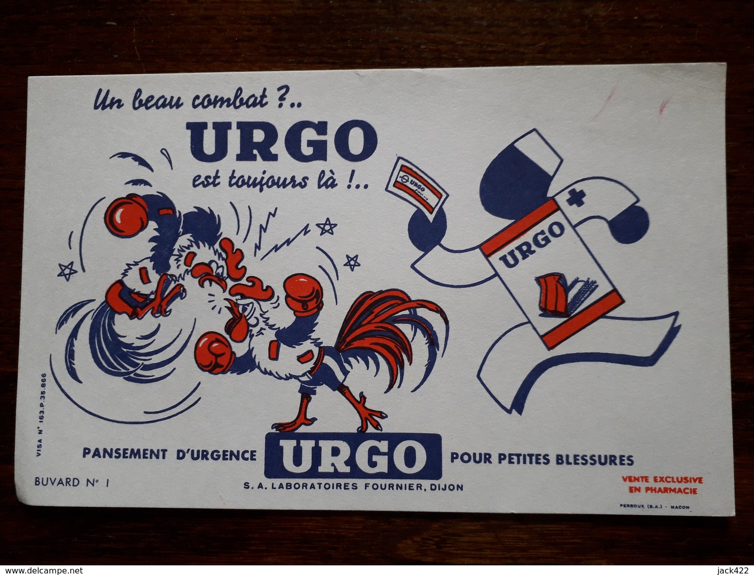 L18/67 Buvard. Pansement Urgo - Produits Pharmaceutiques