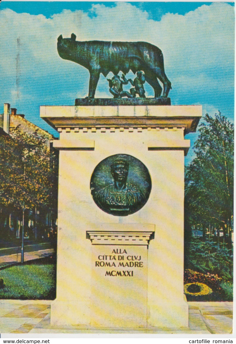 Cluj Roman Emperor Traianus Lupa Capitolina Monument Used - Monuments