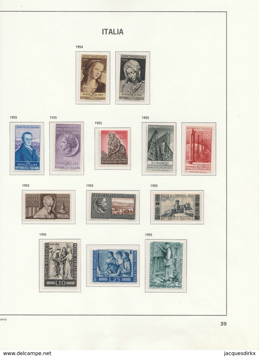 Itay    .   Page With Stamps     .   **       .    MNH     .   /   .   Neuf SANS Charniere - 1946-60: Nuovi