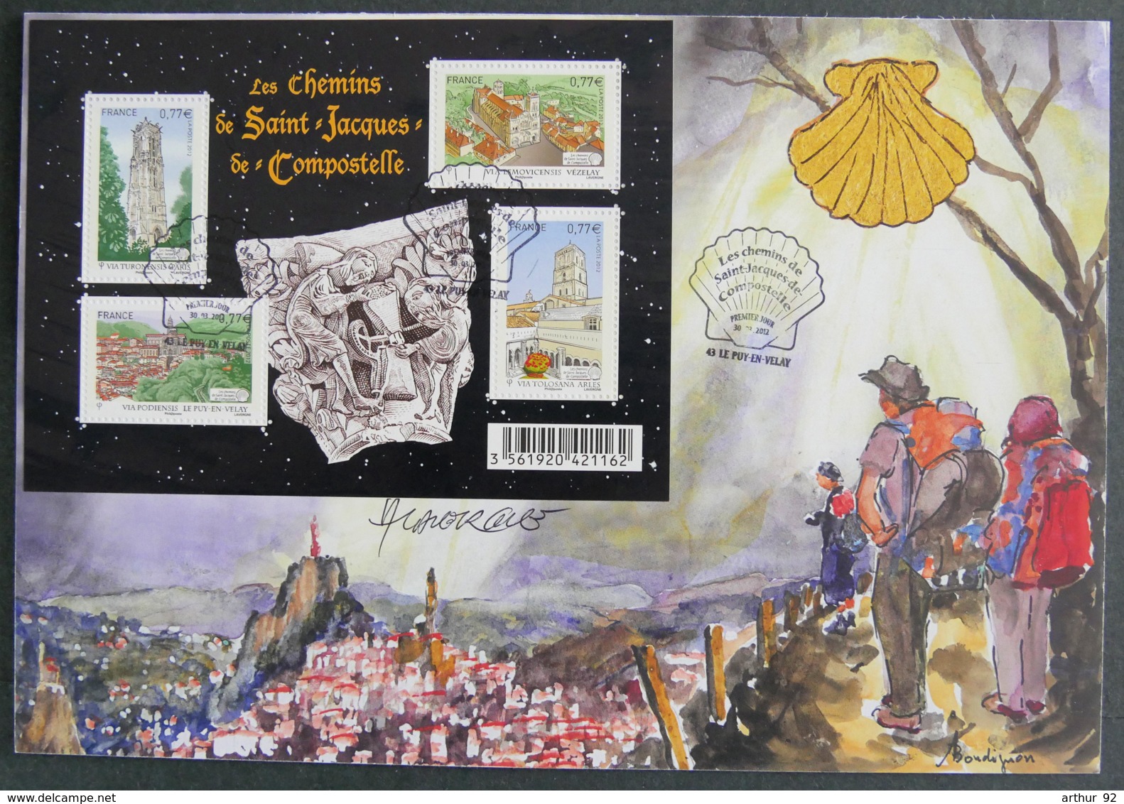 FRANCE - 2012 - PJ F4641 - LES CHEMINS DE COMPOSTELLE - 2010-2019