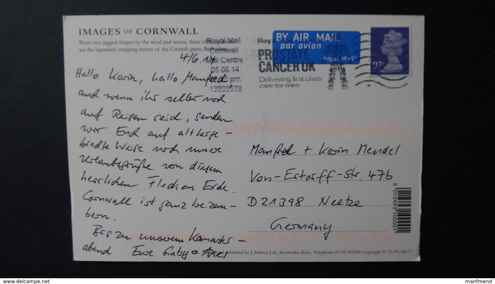 Great Britain - 2014 - Yt:GB 3987 On Postcard - Look Scans - Briefe U. Dokumente