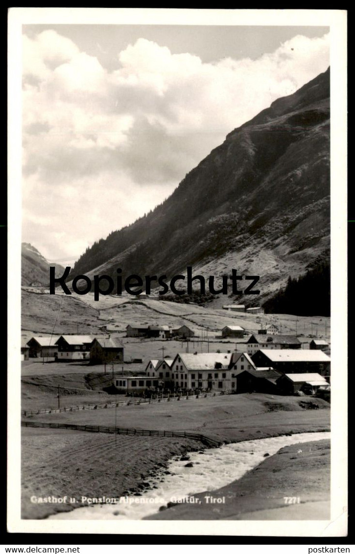 ALTE POSTKARTE GALTÜR PENSION ALPENROSE Tirol Paznauntal Ansichtskarte AK Cpa Postcard - Galtür