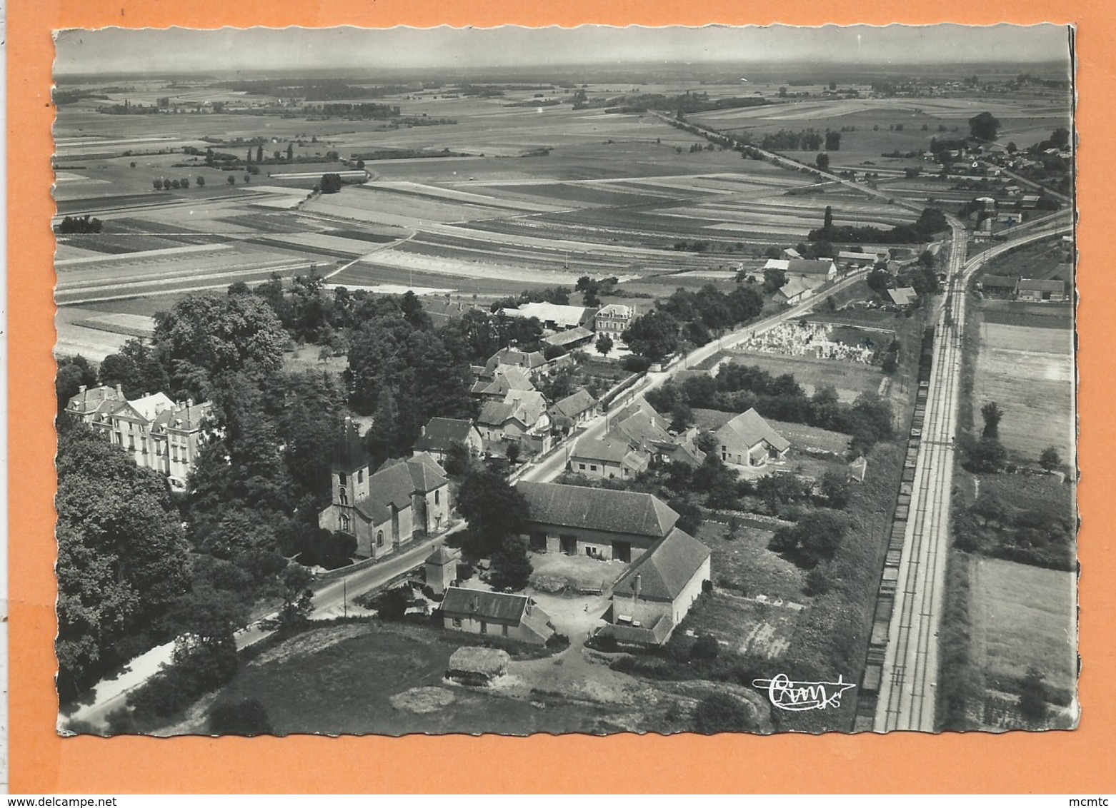 CPSM  Grand Format - Allerey  -(S.-et-L.) - Vue Générale Aérienne - Autres & Non Classés