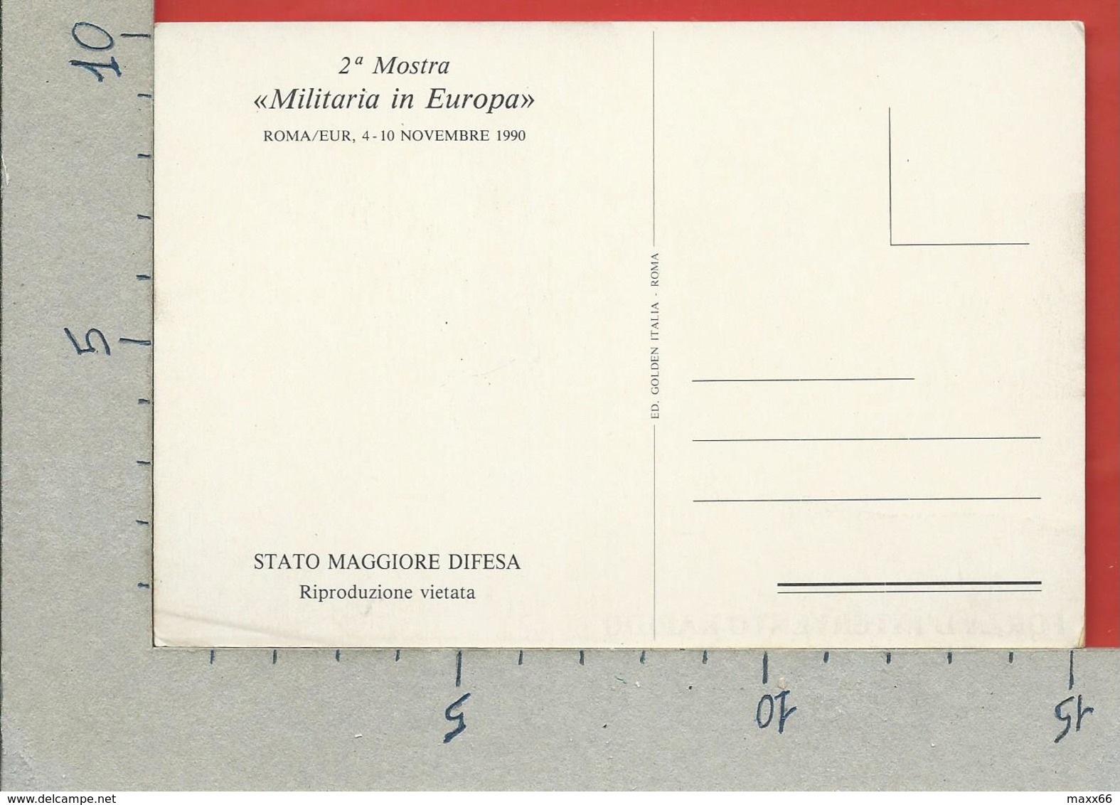 CARTOLINA NV ITALIA - Forza D'Intervento Rapido - 2° Mostra Militaria In Europa - ROMA EUR 1990 - 10 X 15 - Esposizioni