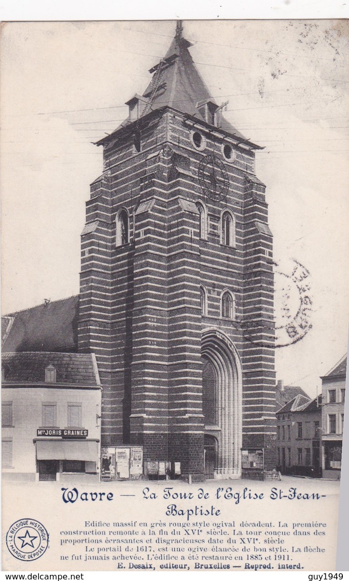 WAVRE    L'EGLISE 1900 - Wavre