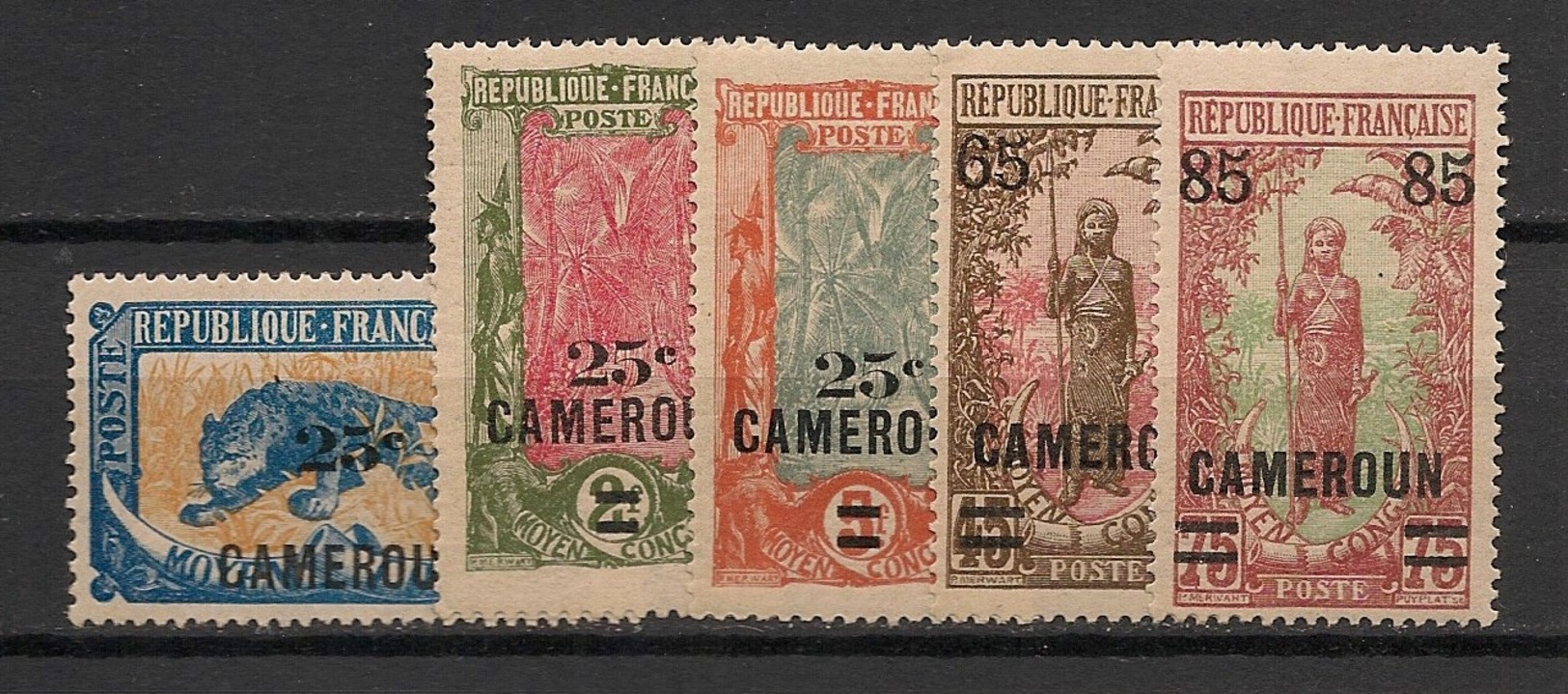 Cameroun - 1924-25 - N°Yv. 101 à 105 - Série Complète - Neuf Luxe ** / MNH / Postfrisch - Unused Stamps