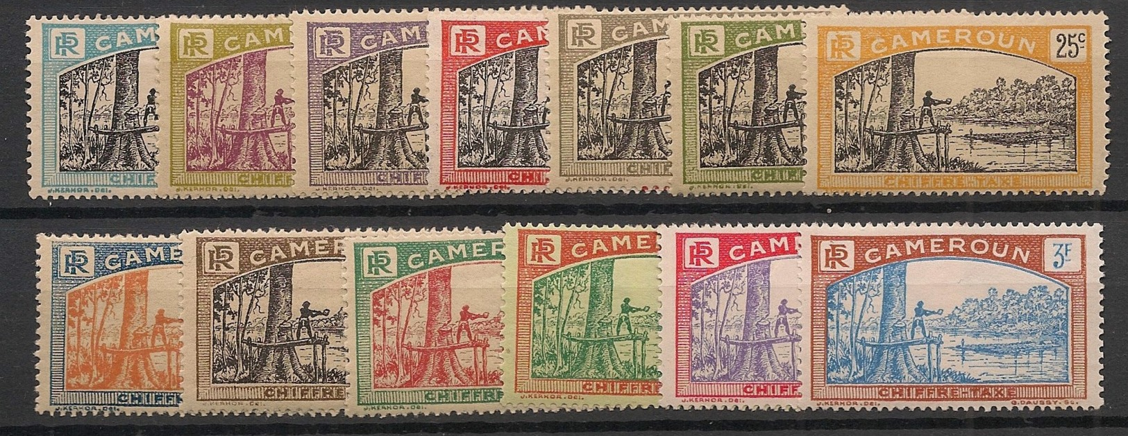 Cameroun - 1925-27 - Taxe TT N°Yv. 1 à 13 - Série Complète - Neuf * / MH VF - Neufs