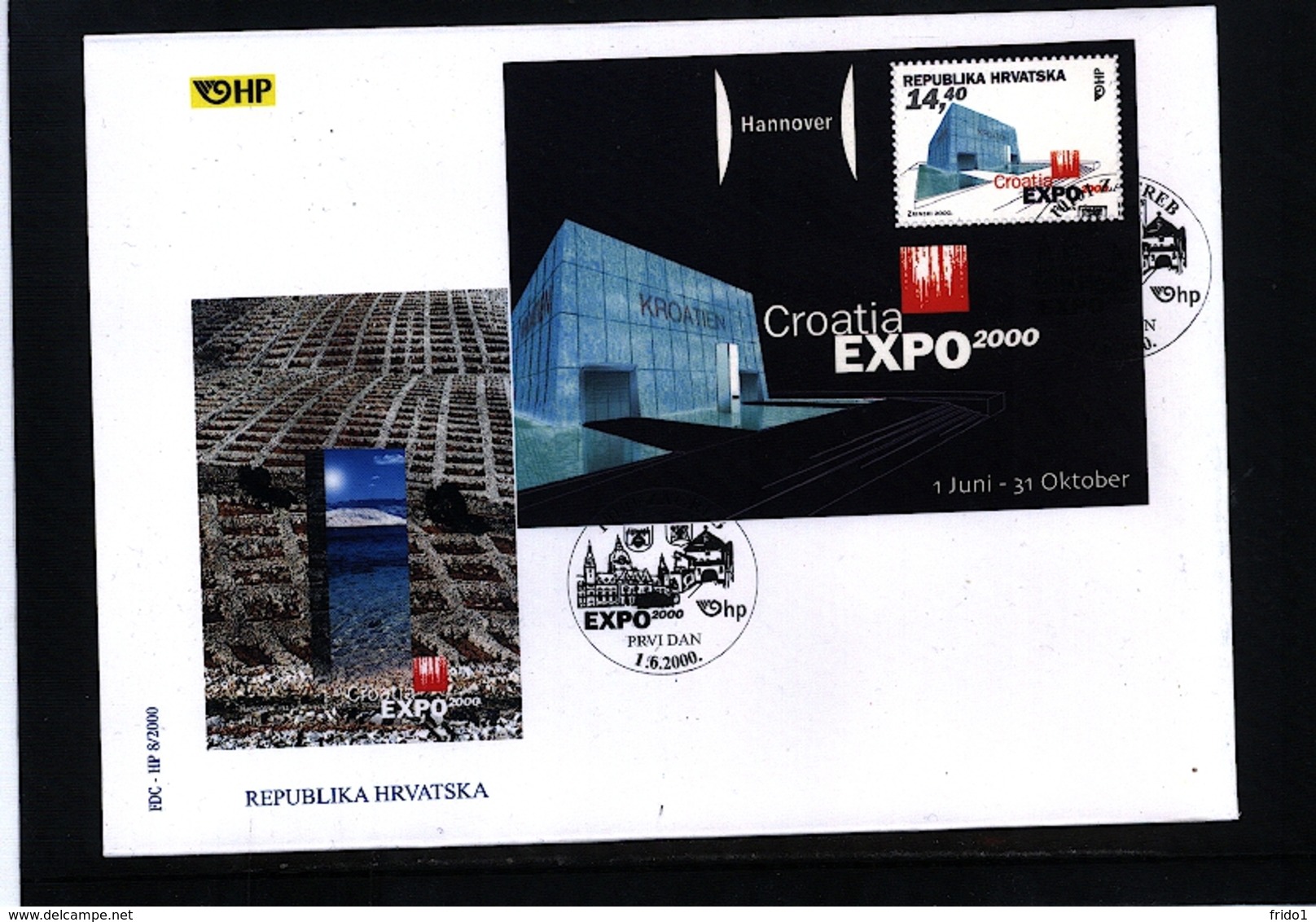 Croatia / Kroatien 2000 EXPO Hannover FDC - 2000 – Hannover (Duitsland)