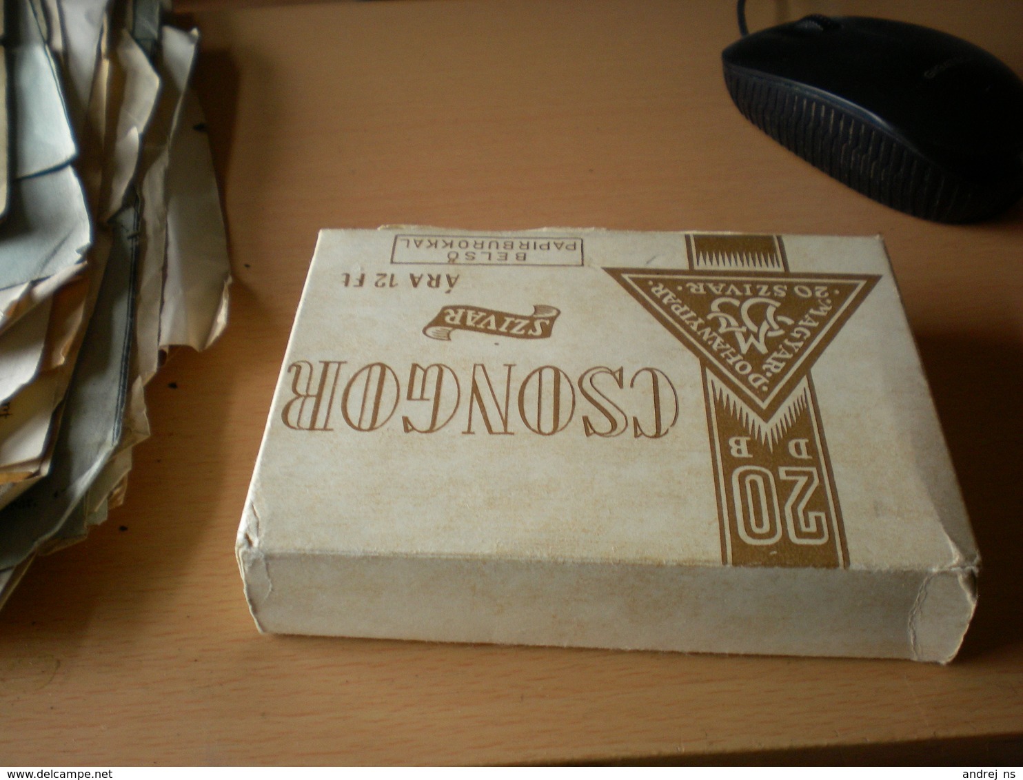 The Old Full Cigars Cardboard Box  Magyar Dohanyipar 20 Szivar Csongor Szivar  20 Pieces - Autres & Non Classés