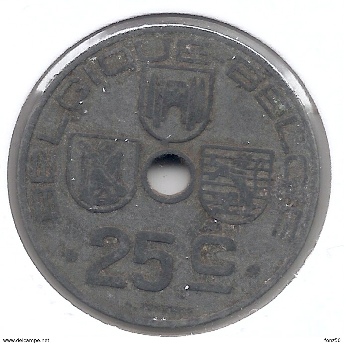 LEOPOLD III * 25 Cent 1943 Vlaams/frans * Nr 5404 - 25 Centimos