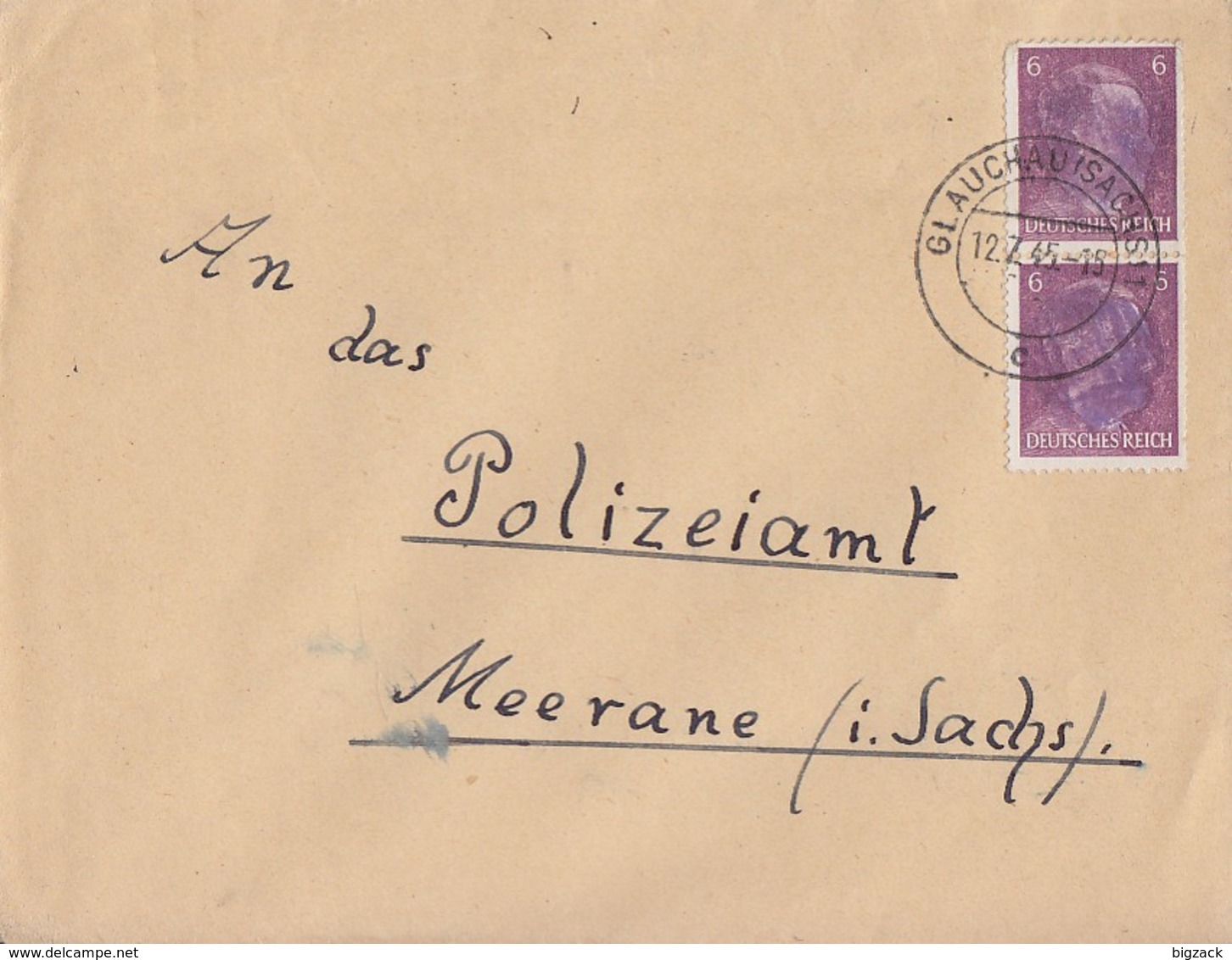 SBZ Brief Schwärzung Mef Minr.AP 785 Glauchau 12.7.45 Gel. Nach Meerane - Autres & Non Classés