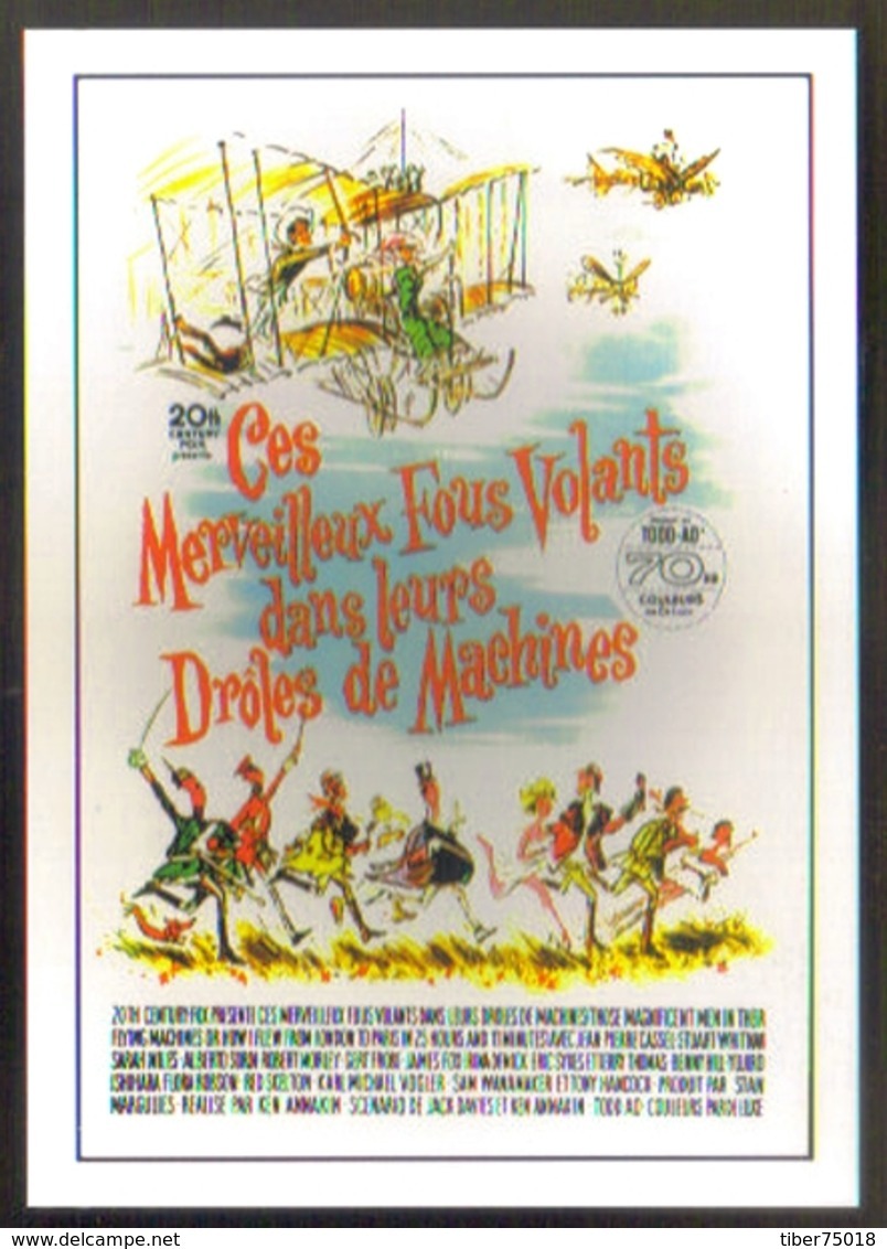 Carte Postale : Ces Merveilleux Fous Volants Dans Leurs Drôles De Machines (cinema Affiche Film) Ill. Ronald Searle - Sempé