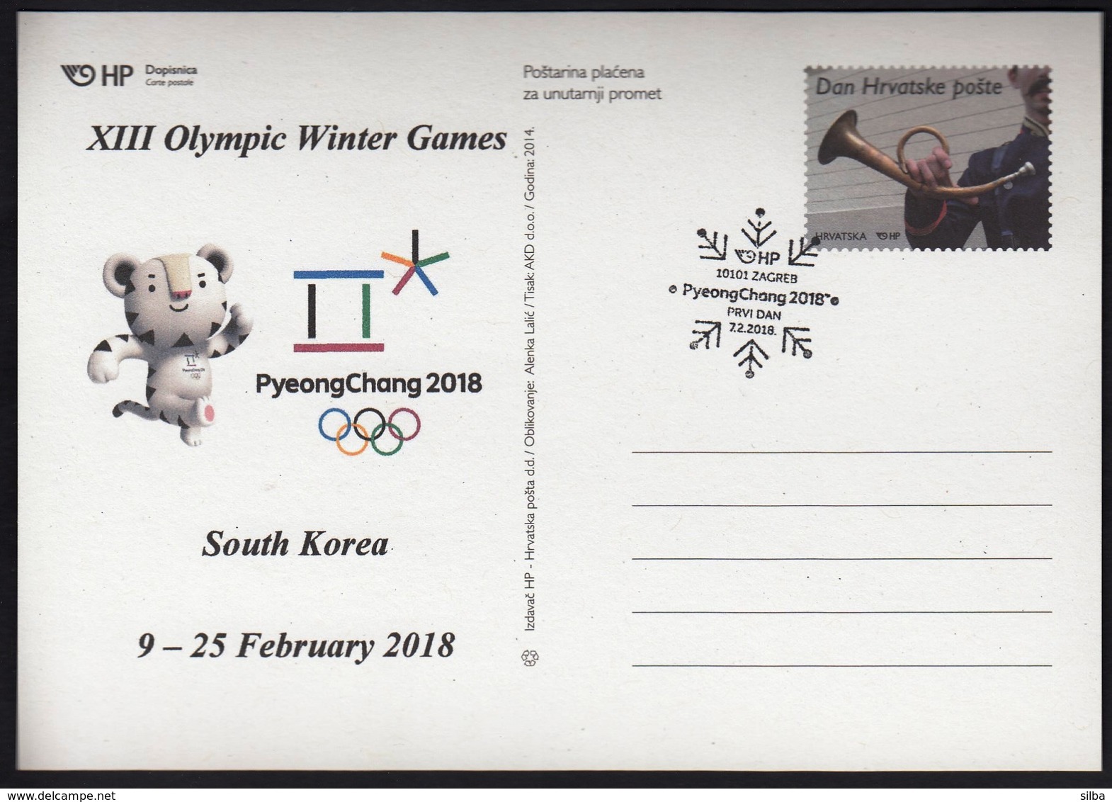 Croatia Zagreb 2018 / XIII Olympic Winter Games PyeongChang, South Korea - Winter 2018: Pyeongchang