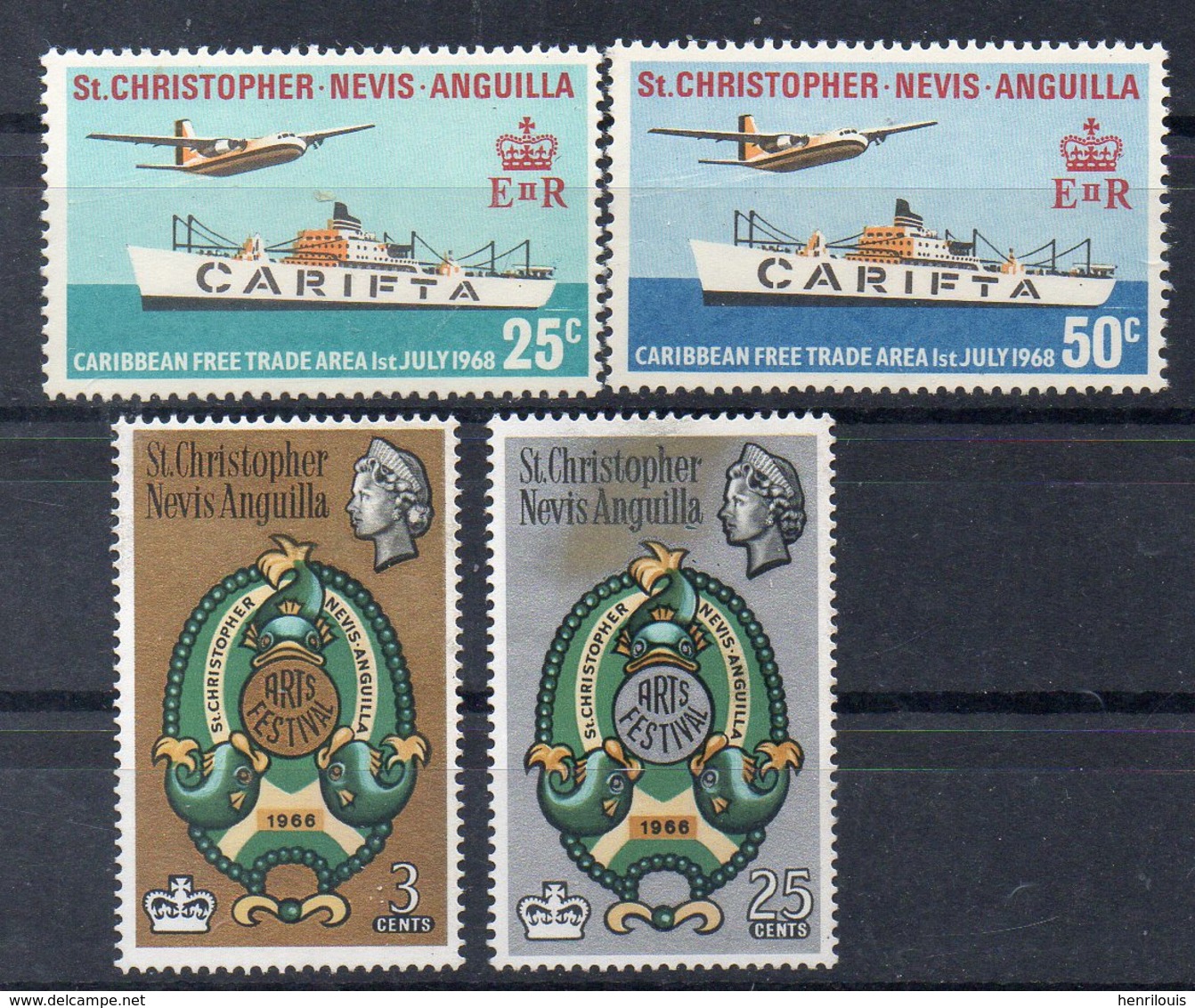 SAINT CHRISTOPHE - St. KITTS  Timbres Neufs **   ( Ref 6202 )  Lot De  6 Séries - Voir 3 Scans - St.Kitts-et-Nevis ( 1983-...)