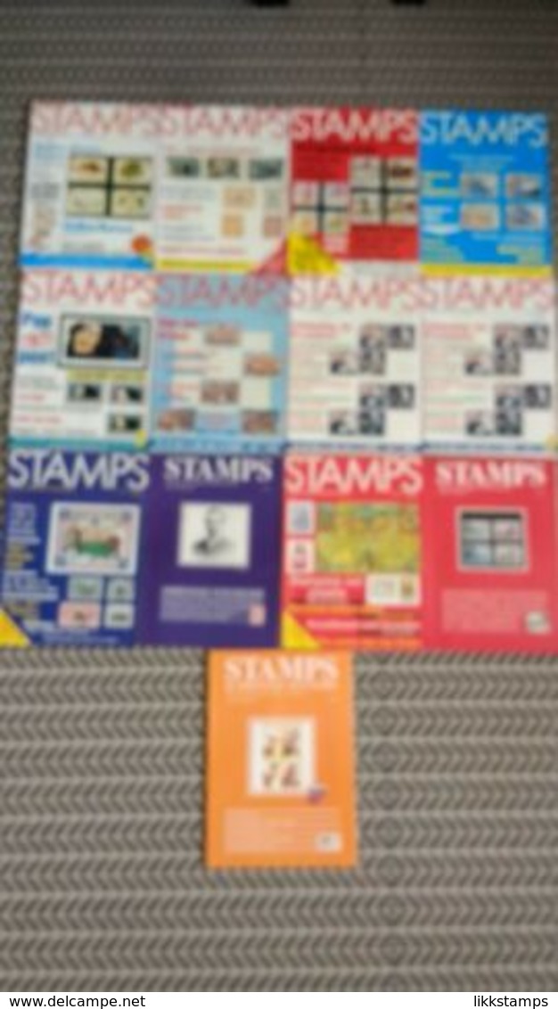 STAMPS MAGAZINE JANUARY 1988 TO DECEMBER 1988 (VOLUME 8 No. 1 TO VOLUME 8 No. 12) #L0023 - English (from 1941)