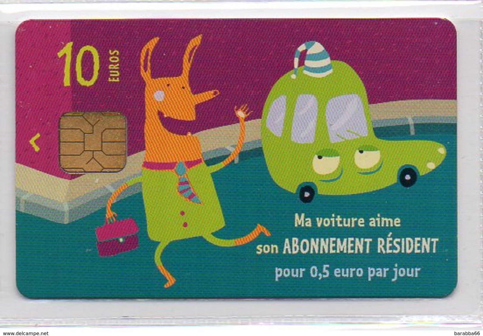 Parking Card Paris 10€ - PARKING PERMIT - Autres & Non Classés