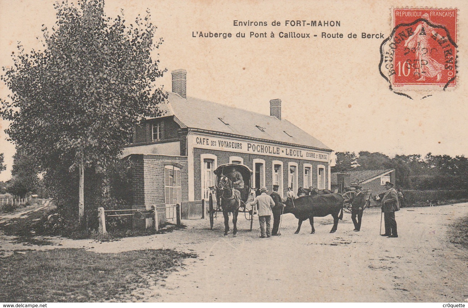 80790 FORT MAHON - AUBERGE DU PONT A CAILLOUX En 1907 - Fort Mahon