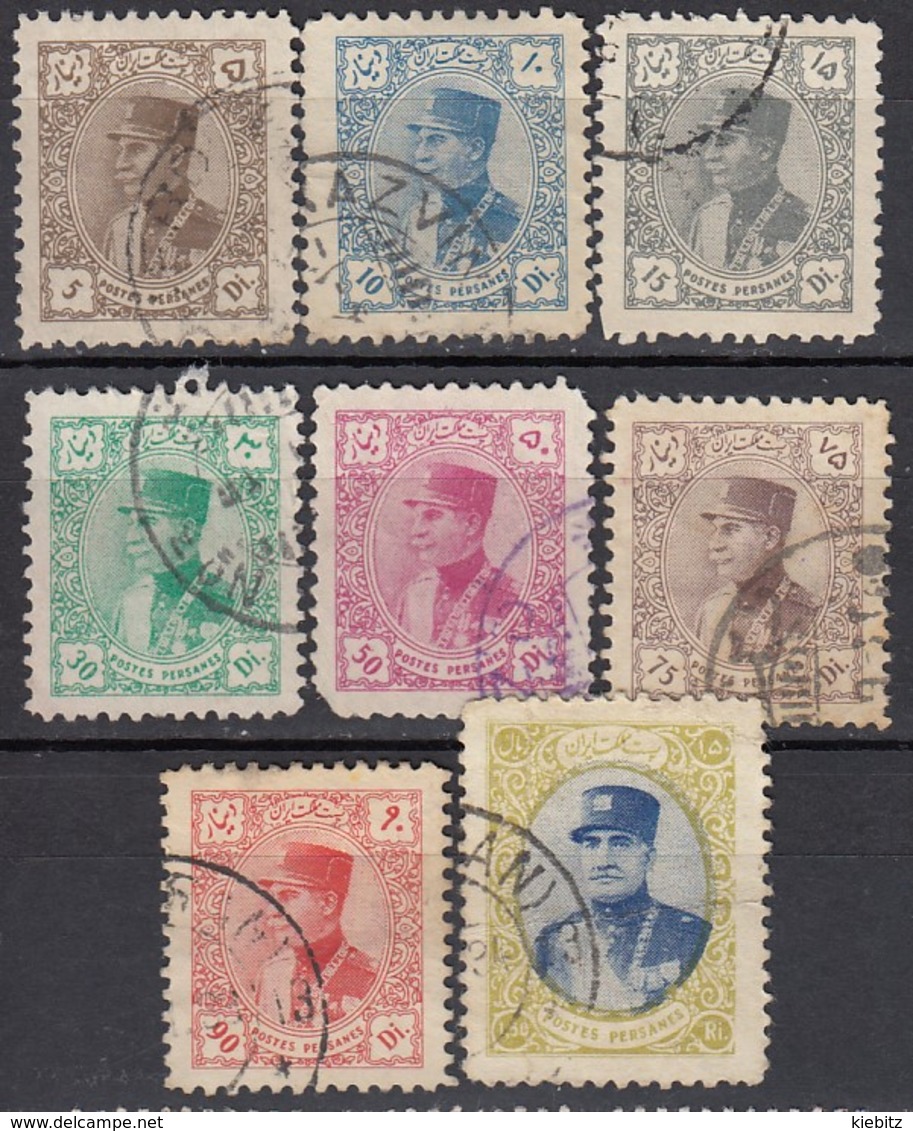 IRAN 1933 - MiNr: 625 - 639   Lot 8x Used - Iran