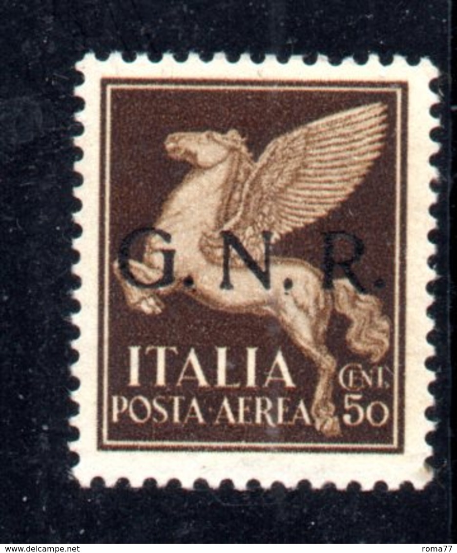 RSI174 - GNR 1944 ,  Posta Aerea 50 Centesimi Soprastampato  **  MNH. - Correo Aéreo